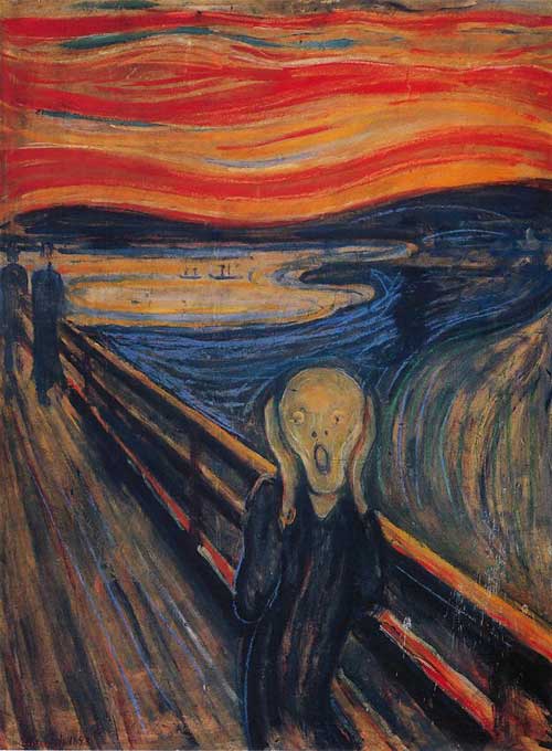 O Grito (Skrik no original) do norueguês Edvard Munch (1893)